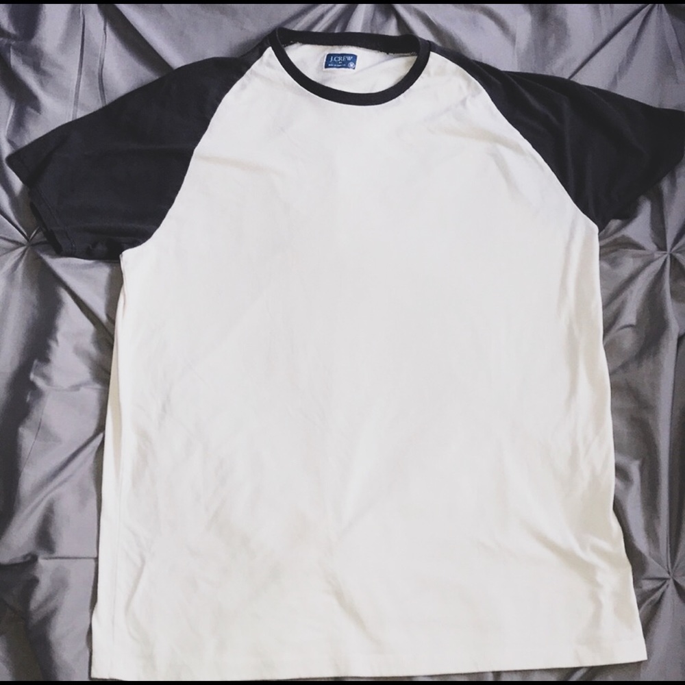 J.Crew white and grey T-shirt